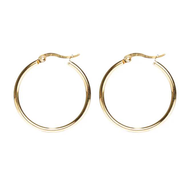 Hovedbilde Dark Medium Hoop Gold