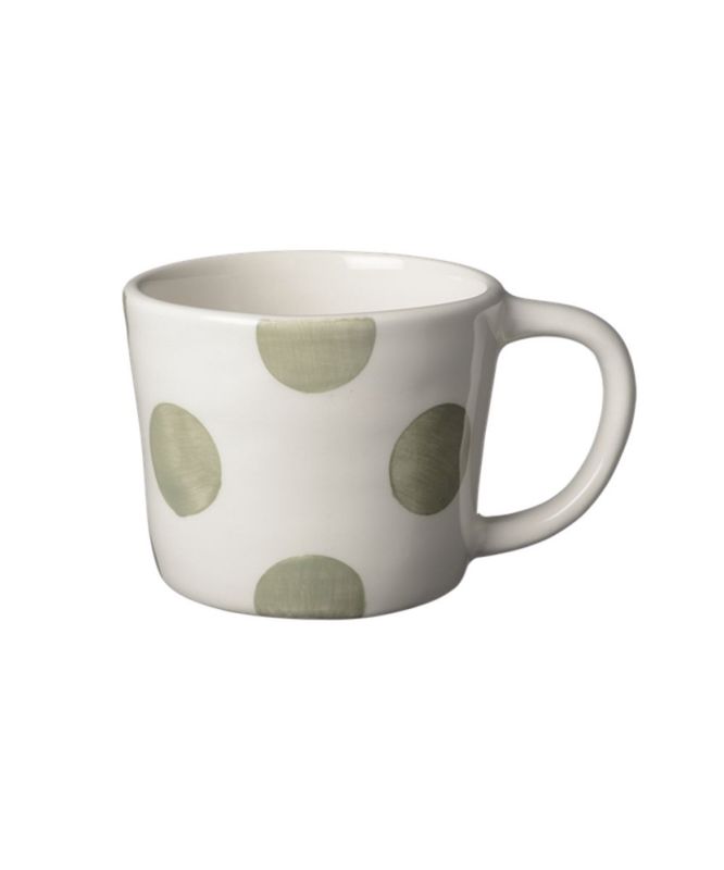Bruka Design Krus Cappuchino Capri Hvit Med Sage Prikker