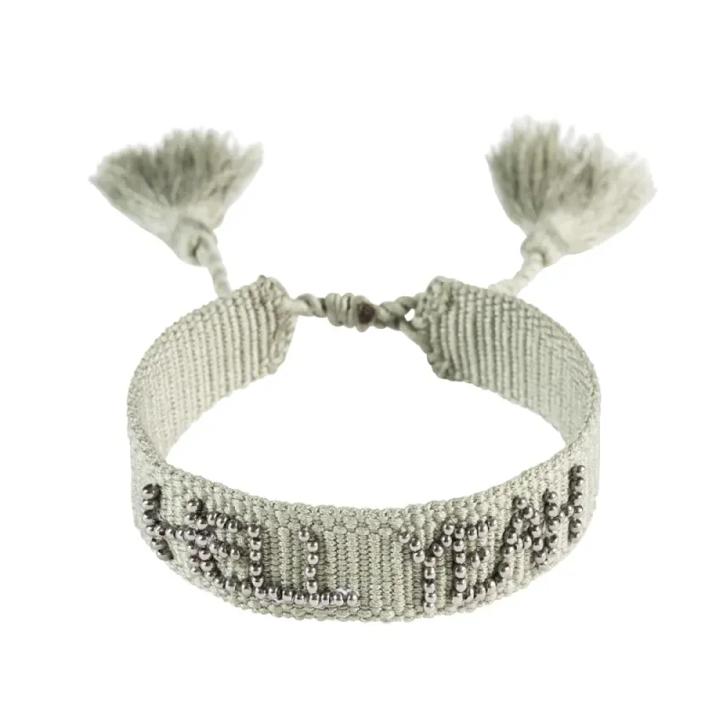 Dark Woven Friendship Bracelet Thin 