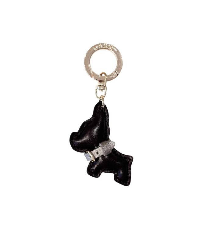 Dark Puppy Bag Charm Chocolate Brown W Sparkled Warm Taupe