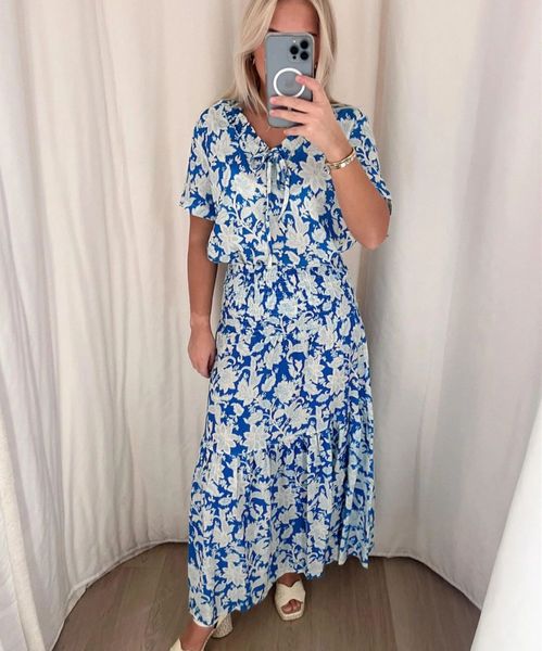 RAH Billy Skjørt Royal Blue Paisley Print